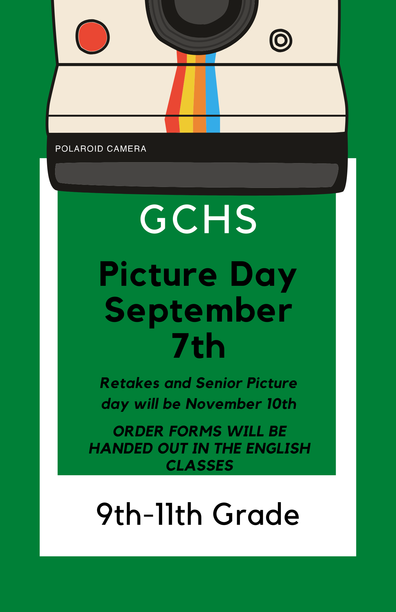 Picture day is September 7th. See the image for more details. 